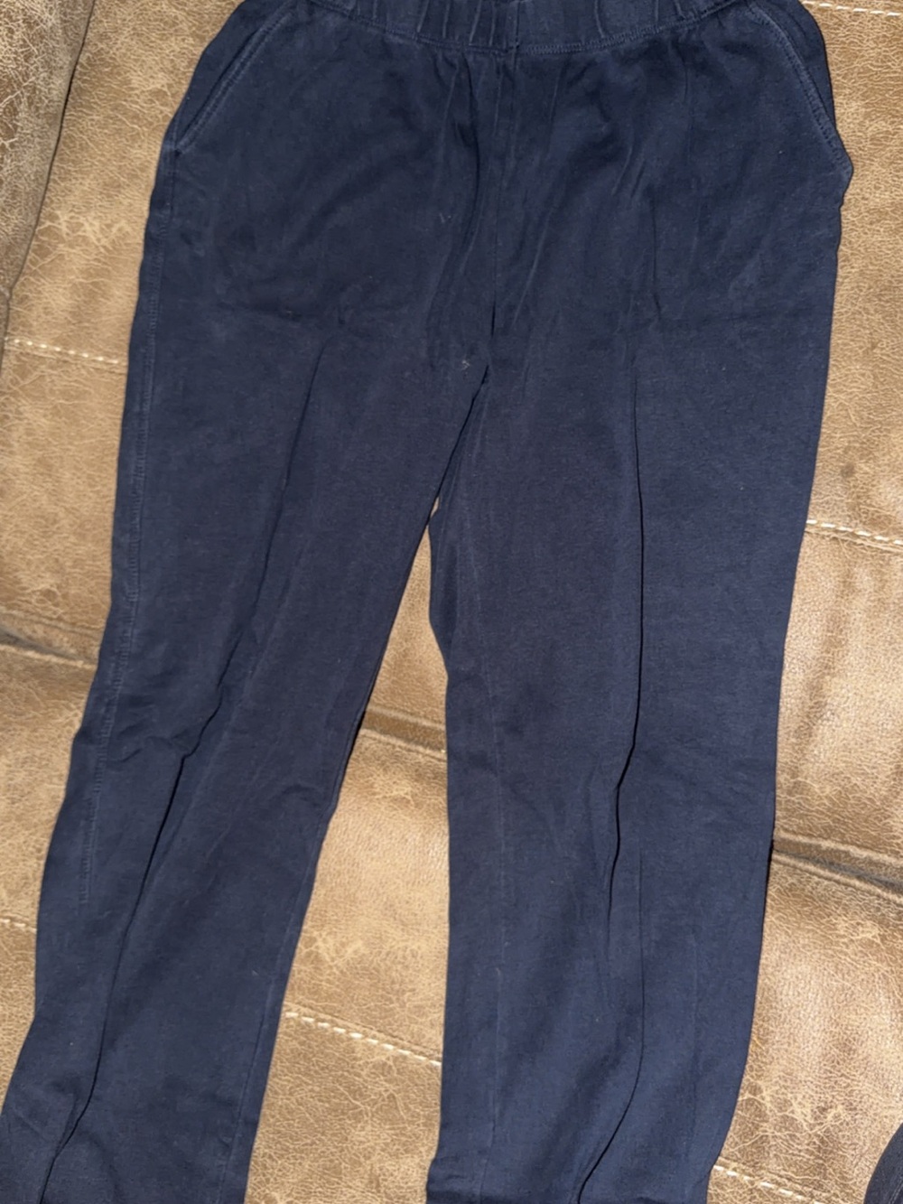 Lands' End Men's Navy Elastic Waist Joggers